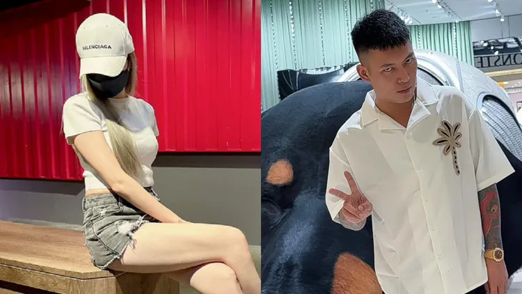 馮語婷(左)從不露臉、身分存疑，鳳梨揭穿其帳號幕後真實身分是男人。翻攝臉書
