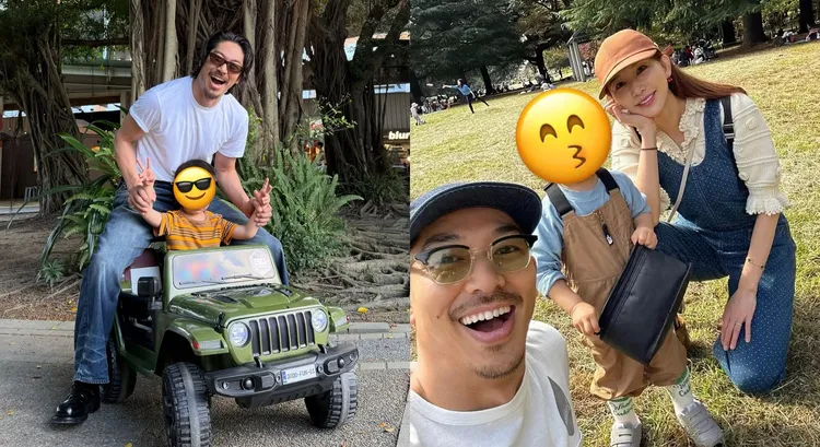 AKIRA每天早上被4歲兒子踹醒甘之如飴。翻攝AKIRA、林志玲IG