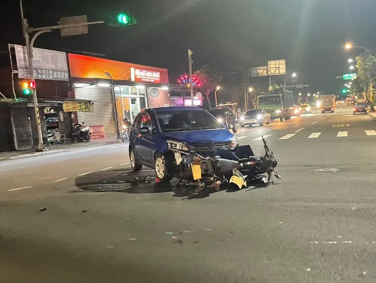 車禍現場。楊梅警分局提供