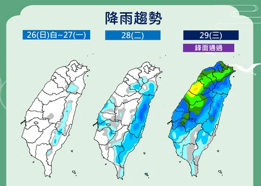 今仍有雷雨、局部大雨！下週鋒面再來　全台又要溼答答