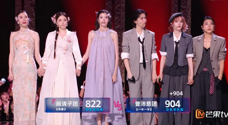 曾沛慈組擊敗闞清子組全員晉級。翻攝芒果TV