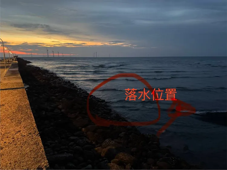 劉姓少年落水位置。民眾提供