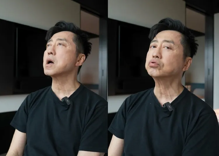 庾澄慶在後台梳妝等待時練習發聲開嗓。翻攝庾澄慶小紅書
