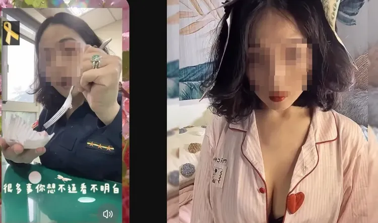 桃園女警悼念鄭詠心，但卻PO自己吃麻糬影片惹爭議。翻攝Threads