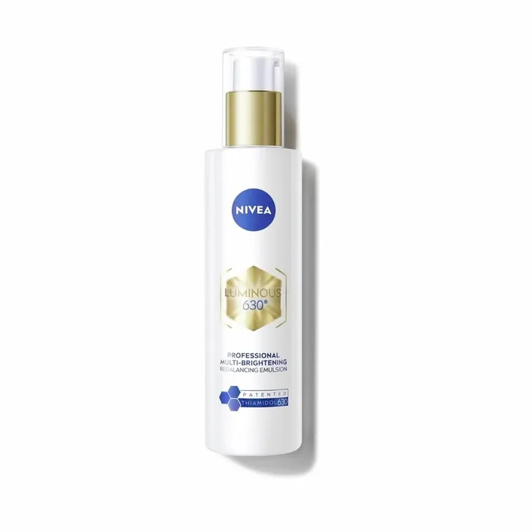 妮維雅LUMINOUS630肌光透白修護精華乳，100ml／799元。翻攝官網