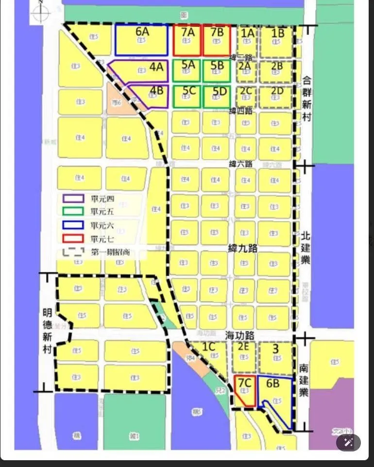 達麗取得單元位置圖。高市府提供