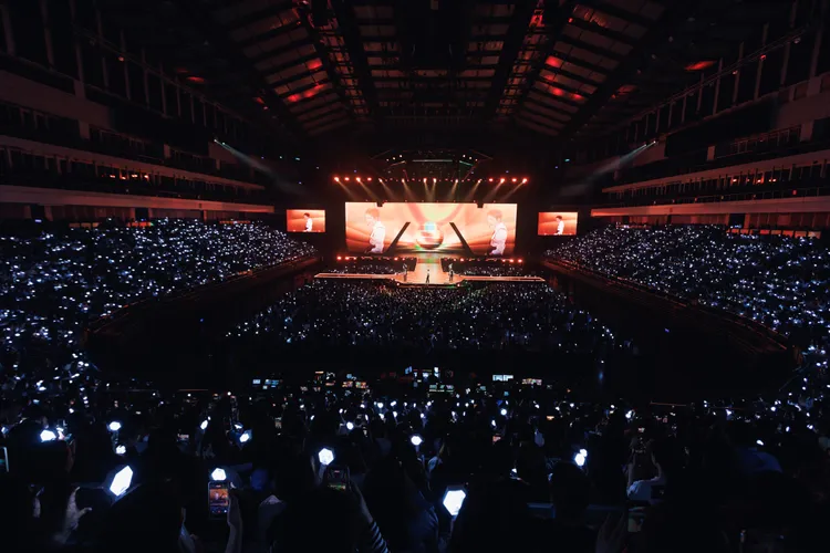 EXO 9、10日在小巨蛋開唱，2天吸引2.2萬人次。Live Nation Taiwan提供