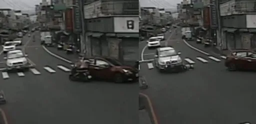 台中女騎士車禍倒地　後車閃避不及再輾過　雙腿骨折送醫救命