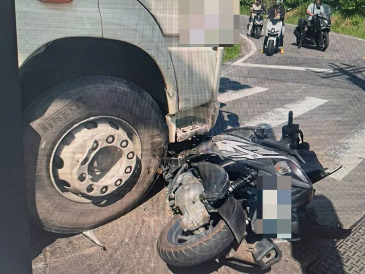 車禍現場。蘆竹警分局提供