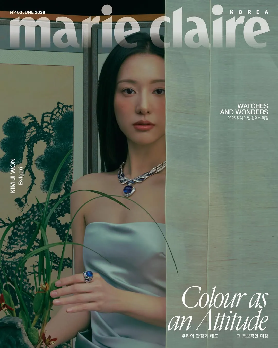 金智媛的零死角顏值直接美成一幅畫。翻攝marieclairekorea IG