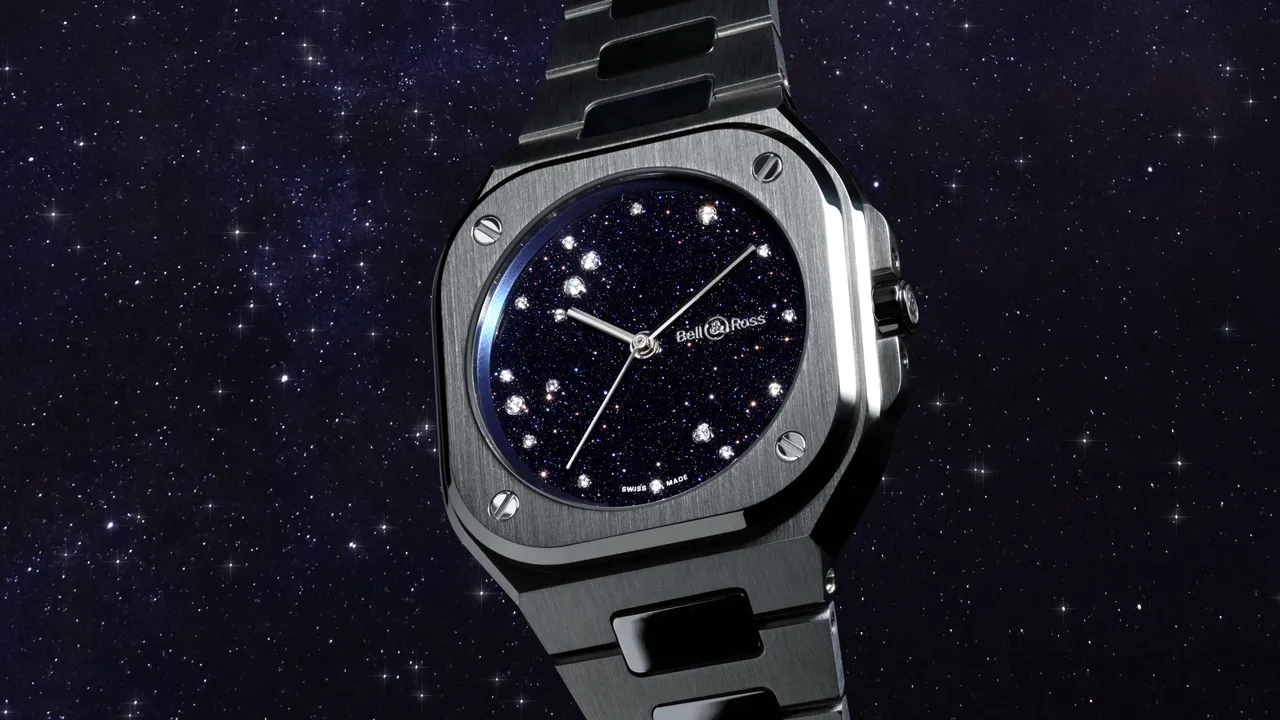 Bell & Ross BR-05 36mm Blue Diamond Eagle將璀璨銀河直接匯聚於腕間。品牌提供