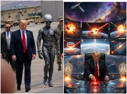 川普狂發AI怪圖！押送外星人上銬　星際指揮官上身？