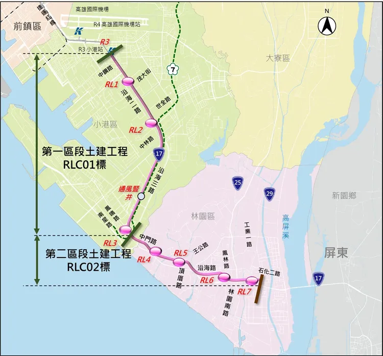 捷運小港林園線規劃圖