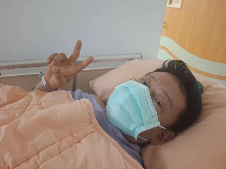 李康生手術順利。翻攝蔡明亮臉書