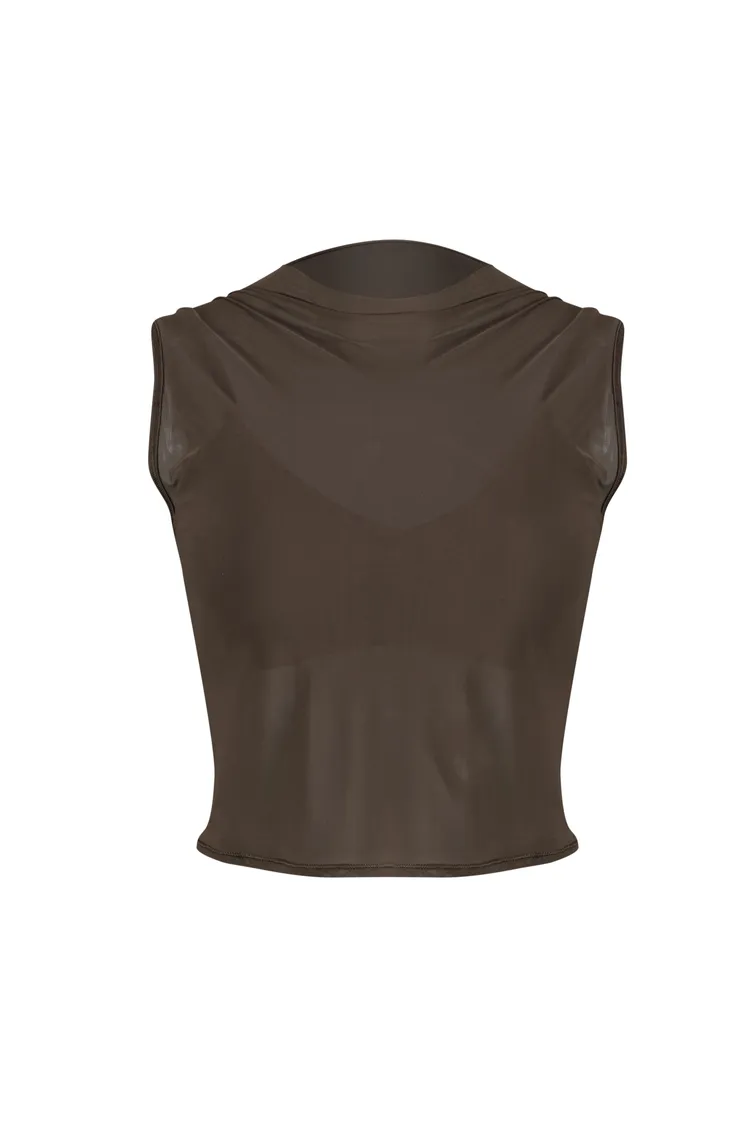 lululemon Mesh-Overlay Nulu Studio短版背心，2680元。品牌提供