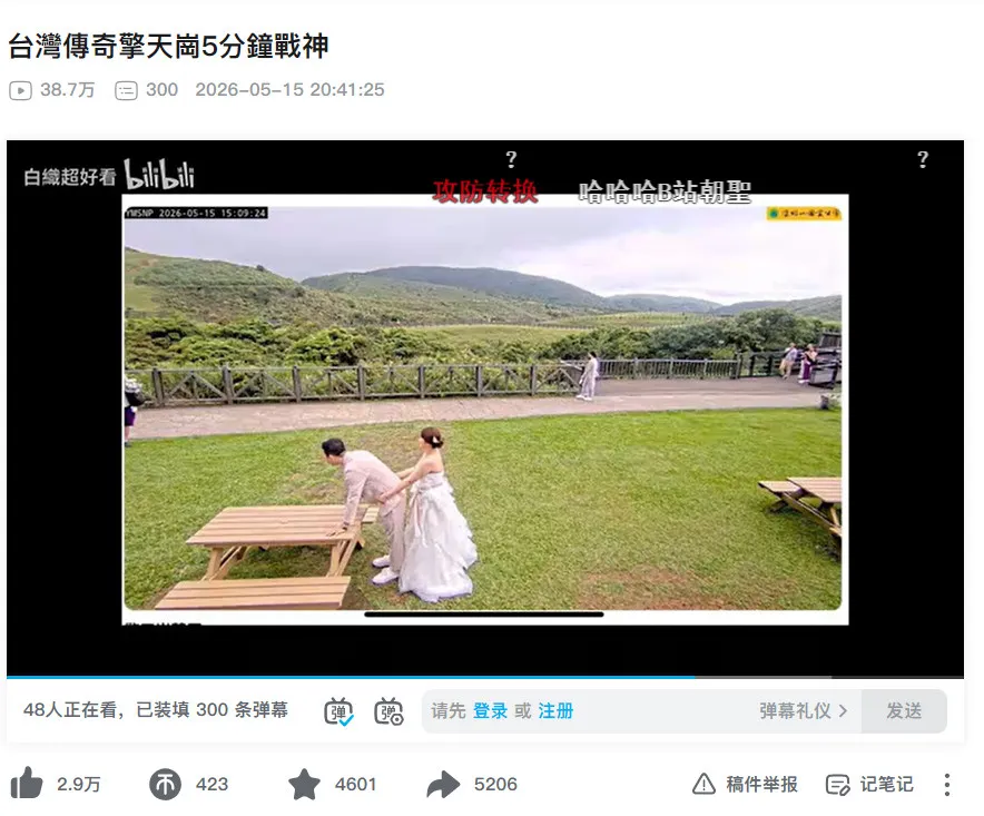 擎天崗野戰「紅到中國」　B站飆38萬觀看！網驚：台灣人真會玩