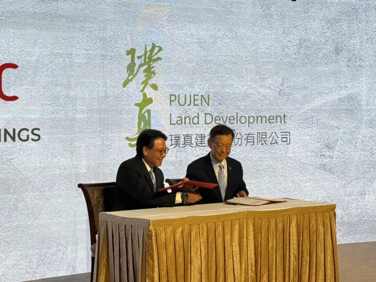台泥今舉辦80週年活動，現場台泥與璞真建設簽約。許麗珍攝