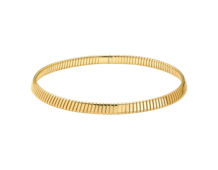 BVLGARI TUBOGAS系列 黃金項鍊。品牌提供