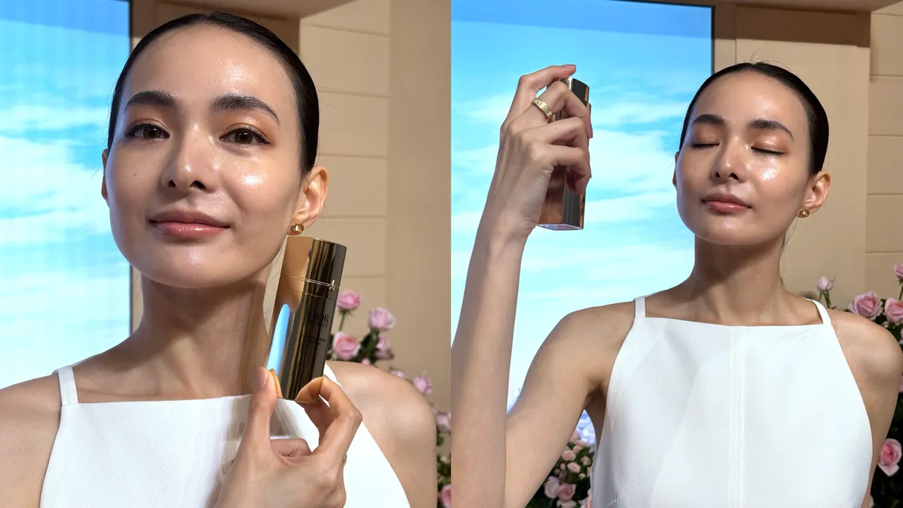 Dior精萃再生賦活玫瑰噴霧帶來隨身的奢華享受。張家玲攝