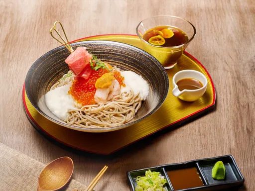 日本橋海鮮丼辻半推黑鮪魚海味蕎麥沾麵　母親節預約升級紅甘魚玫瑰