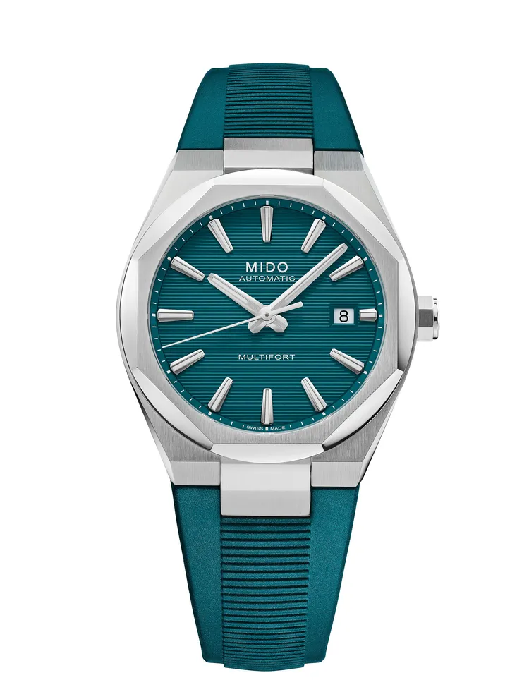 MIDO Multifort 8 One Crown午夜綠腕錶，2萬8400元。品牌提供