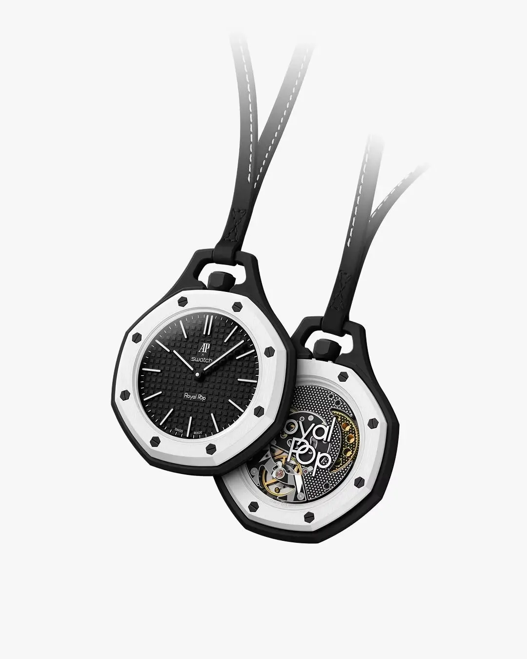 SWATCH X AP Royal Pop懷錶，1萬2150元。翻攝官網