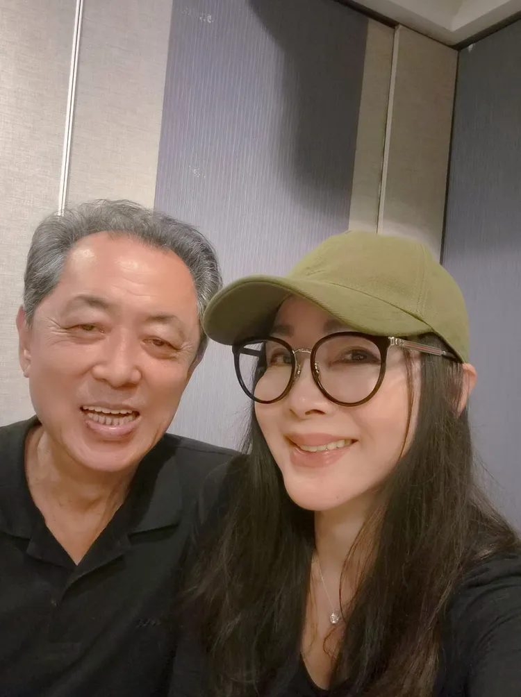 陳美鳳（右）很欣賞朱延平的幽默。翻攝陳美鳳臉書