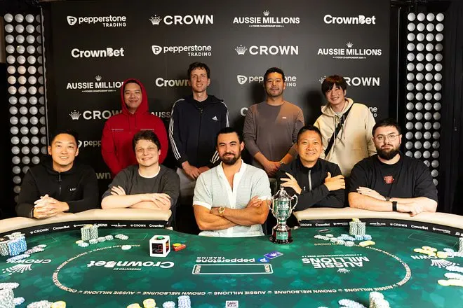 田中圭（後排右）挺進決賽。翻攝PokerMedia_L3 X