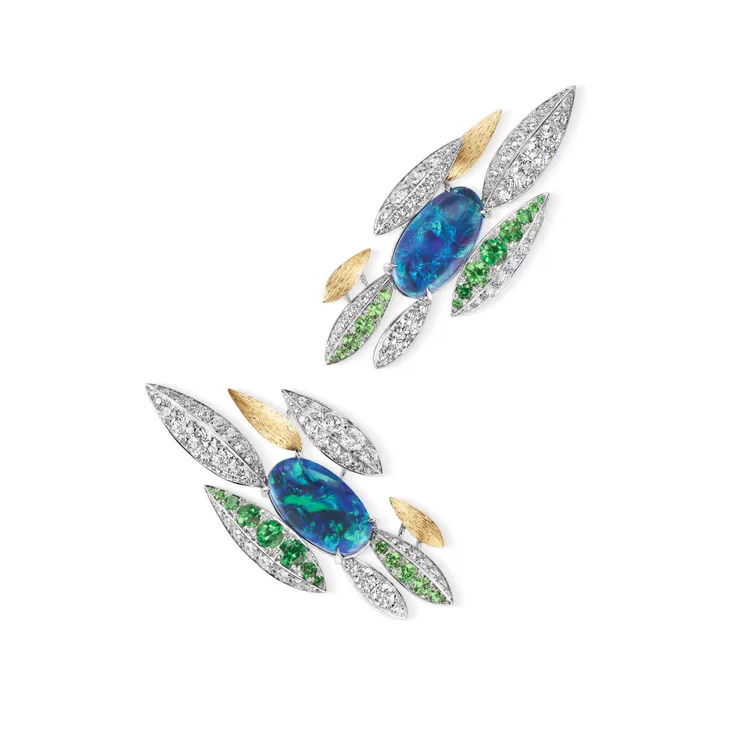 Chaumet Bamboo 18K白金、黃金及鉑金胸針，1242萬元。品牌提供
