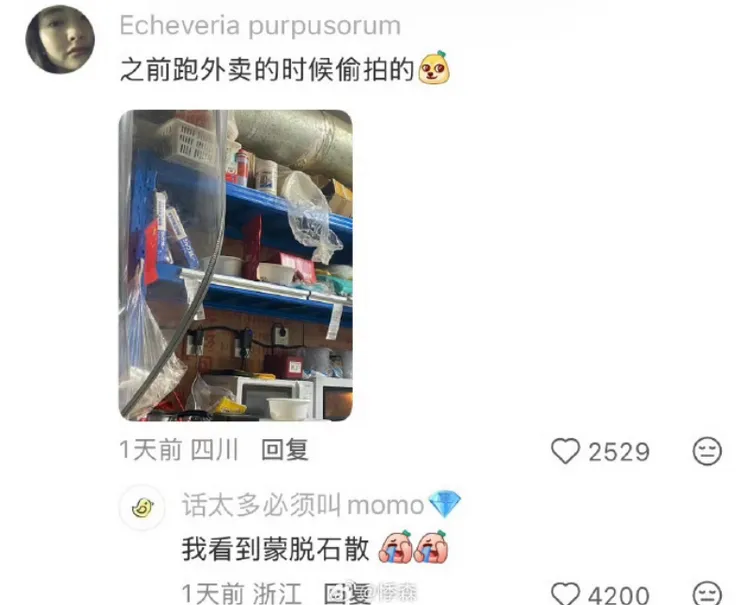 有網友稱自己跑外送，看到餐廳囤了大量腸胃藥。