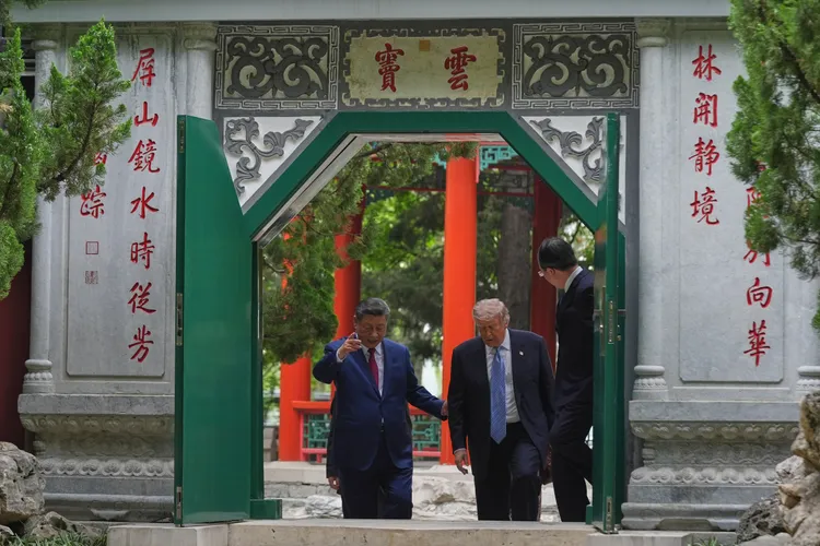 中南海平時戒備森嚴。美聯社