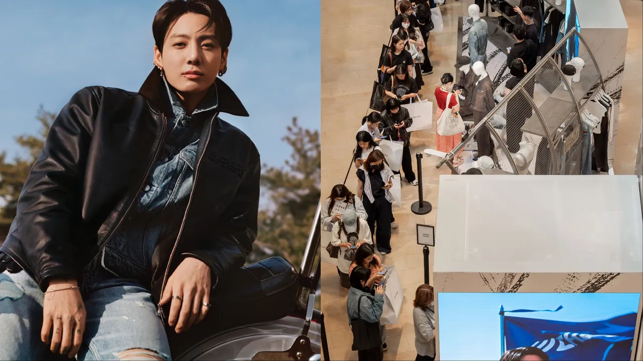 Jung Kook for Calvin Klein限量聯名系列20日正式開賣，粉絲湧入快閃店搶購。品牌提供