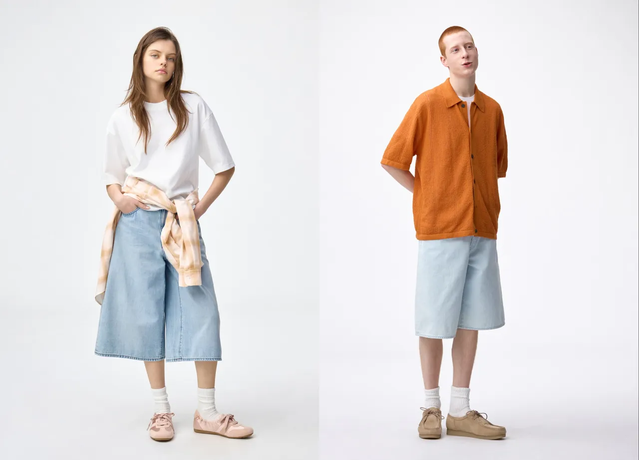 GU女裝Jorts牛仔短褲（左）、Jorts牛仔短褲（右）限定價590元。品牌提供