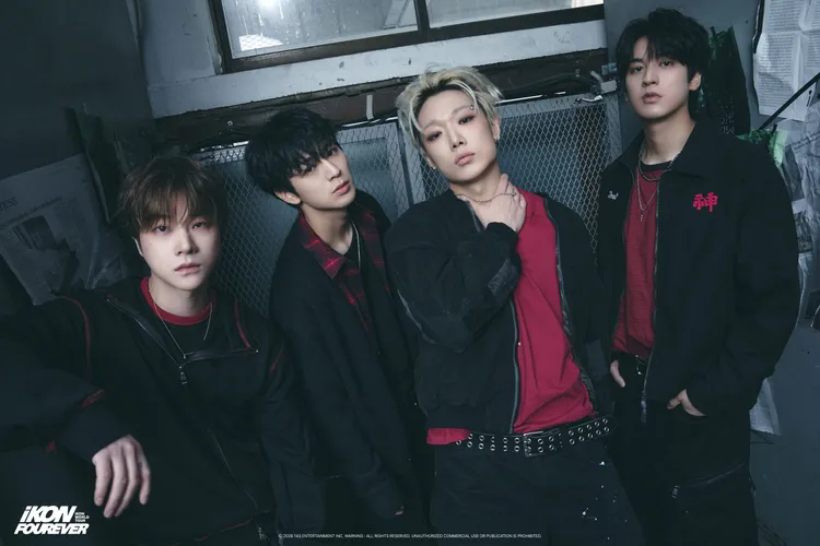 iKON這次巡演由退伍成員金振煥 、宋尹亨 、BOBBY、鄭粲右參與演出。網銀國際影視提供
