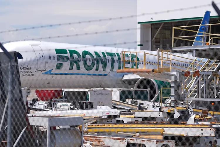 發生意外的邊疆航空班機。美聯社