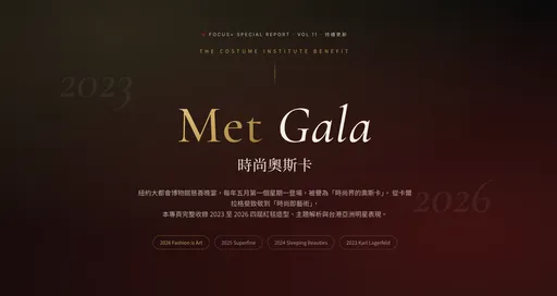 時尚奧斯卡Met Gala年年精彩　《壹蘋》收錄2023年至今華麗時刻