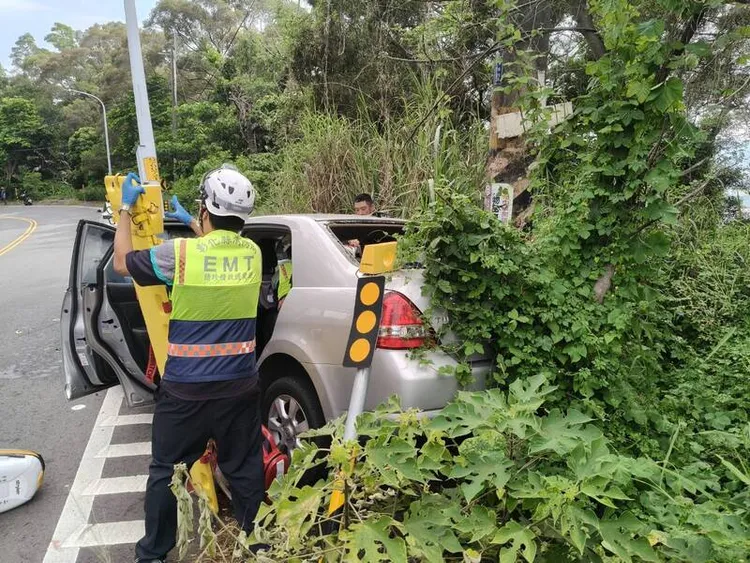 事故發生在彰化縣田中鎮中南路長青步道附近。民眾提供
