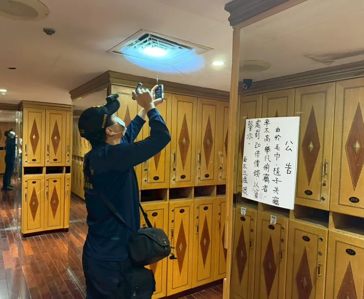 台北市針對三溫暖場所進行反針孔檢查。北市府提供