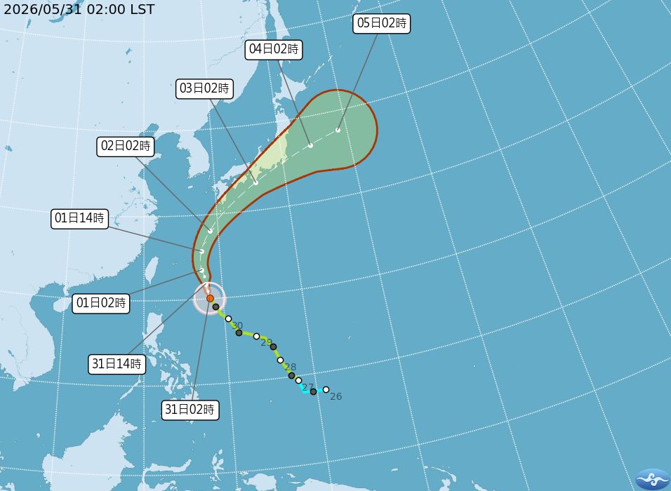 薔蜜今戰中颱 明最靠近台灣!午後「這幾區」注意大雨