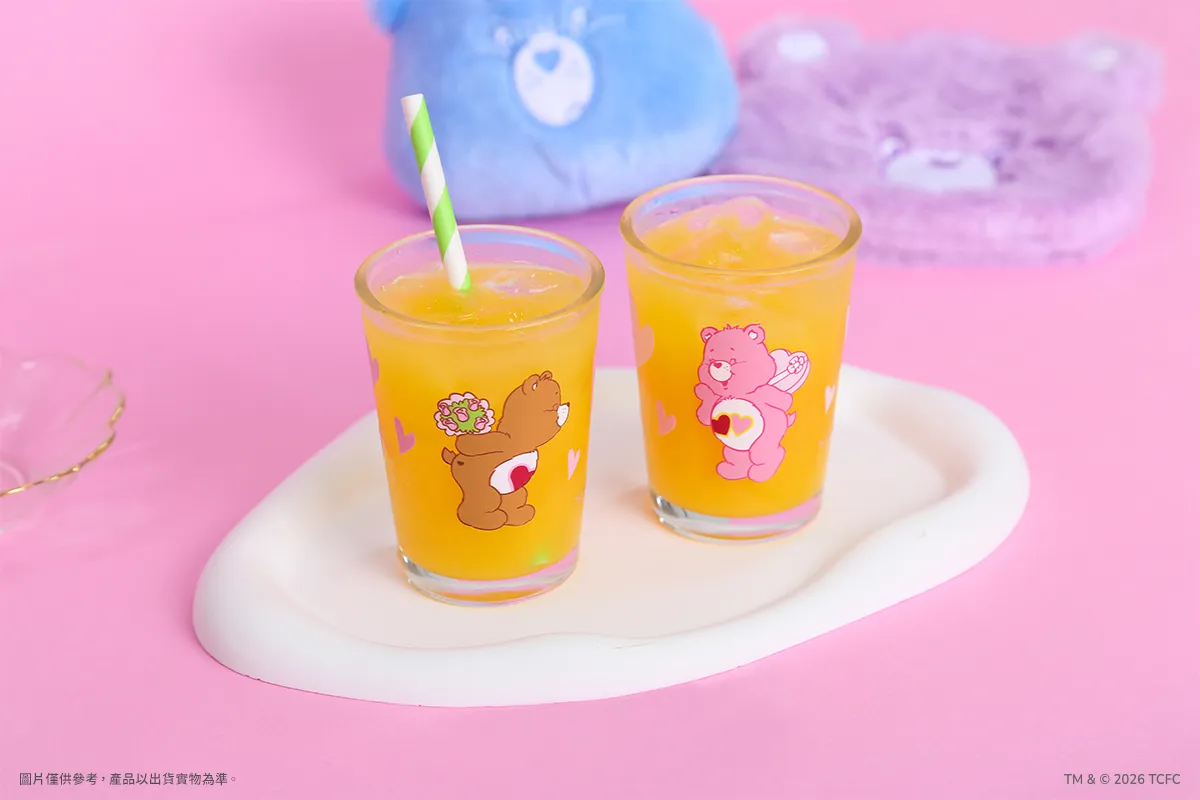 愛康 × Care Bears聯名玻璃杯。品牌提供