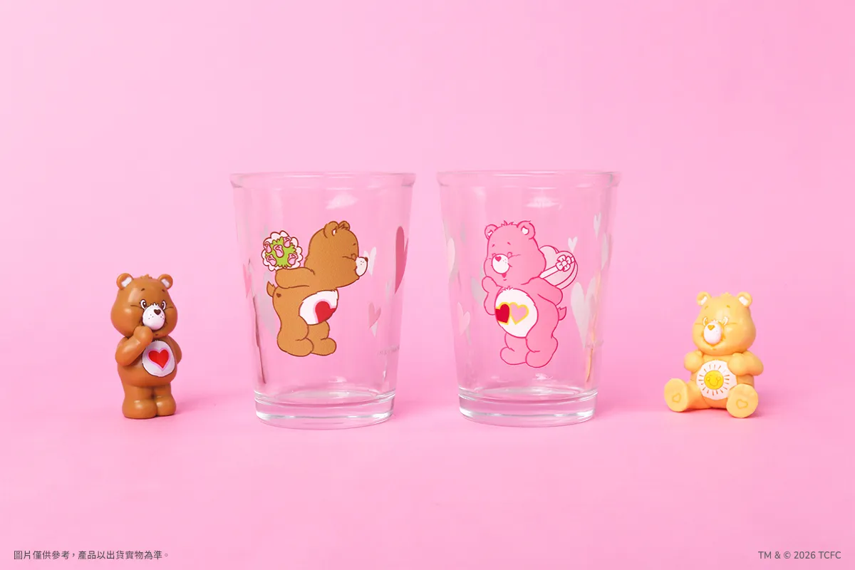 愛康 × Care Bears聯名玻璃杯。品牌提供