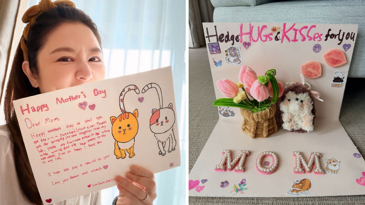 林心如9歲女手作母親節禮物超有心 超甜告白「我全世界最喜歡的人」
