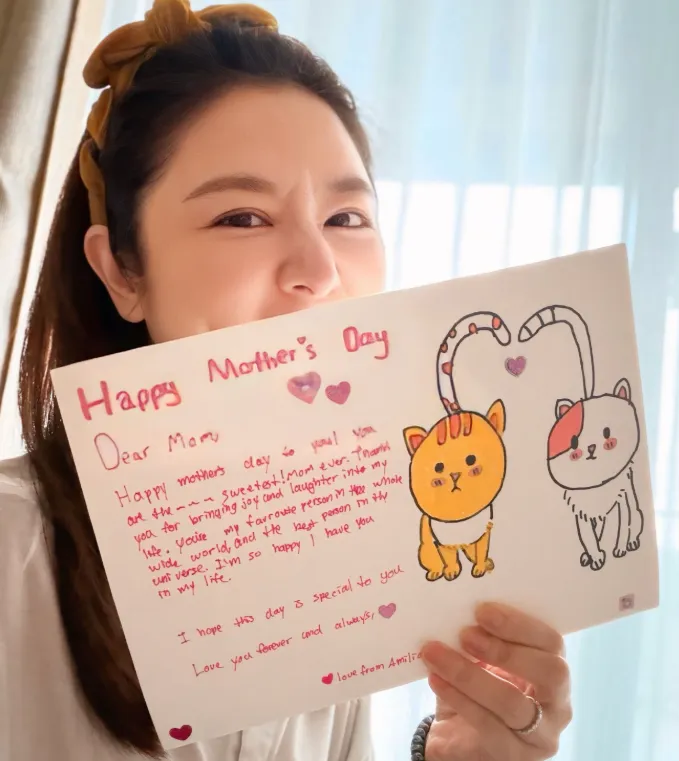 林心如女兒用全英文告白。翻攝林心如臉書
