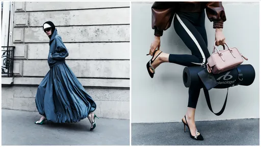 BALENCIAGA夢幻聯名Manolo Blahnik　手工縫製萊茵石葉片綴美鞋