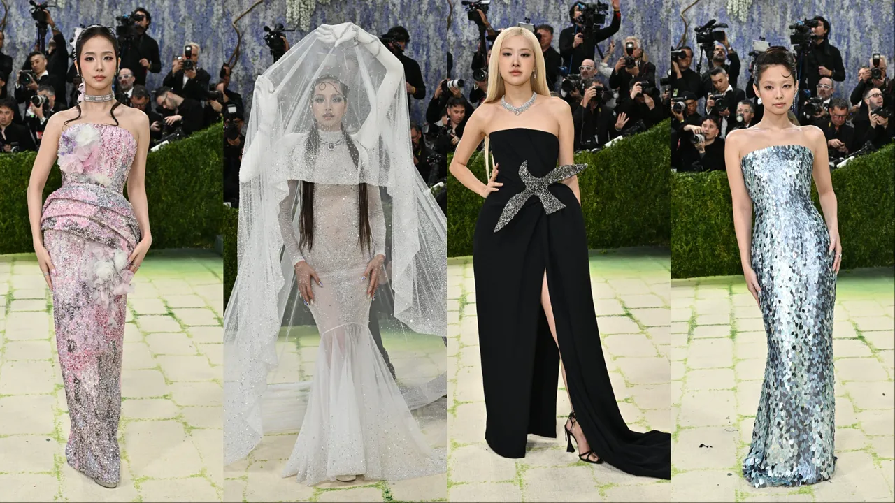 BLACKPINK全員現身Met Gala。美聯社
