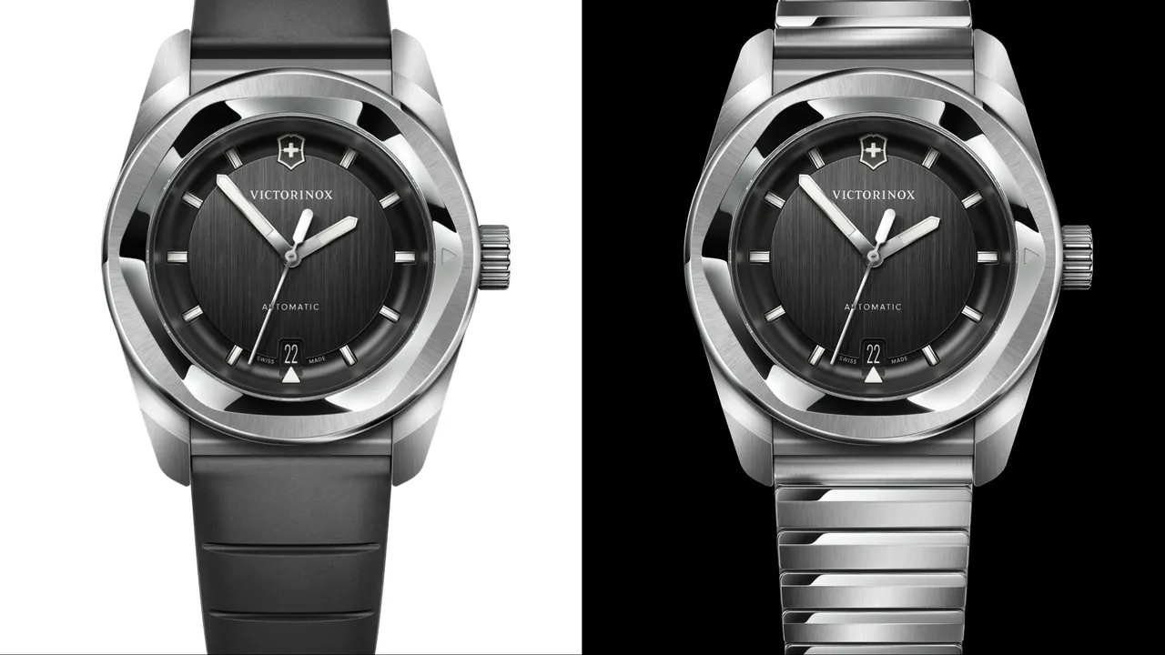 Victorinox Concept One自動機芯系列橡膠錶帶款（左）5萬3000元、Concept One自動機芯系列金屬錶帶款（右）5萬9200元。品牌提供