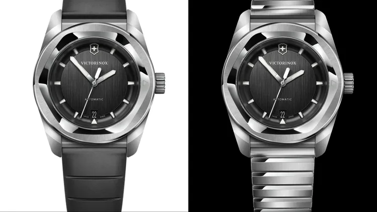 Victorinox Concept One自動機芯系列橡膠錶帶款（左）5萬3000元、Concept One自動機芯系列金屬錶帶款（右）5萬9200元。品牌提供