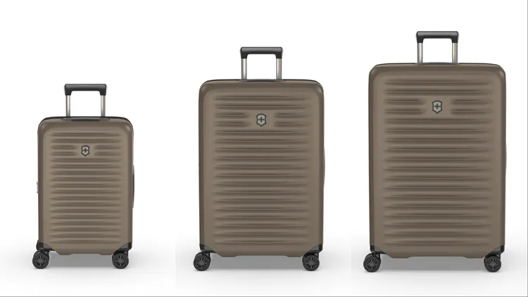 Victorinox Airox Advanced系列行李箱Carry-on（左起）／1萬7500元、M／2萬元、L／2萬2500元。品牌提供