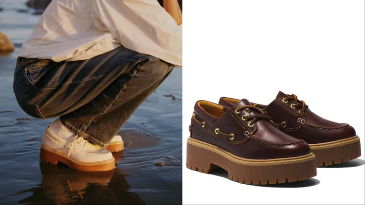 Timberland女款Stone Street厚底帆船鞋，各5900元。品牌提供
