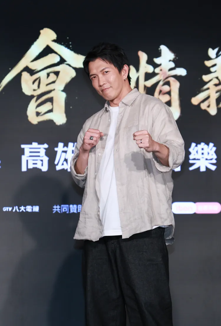 黃尚禾表示，想找老婆李千娜來南部看「角頭」演出。彭欣偉攝